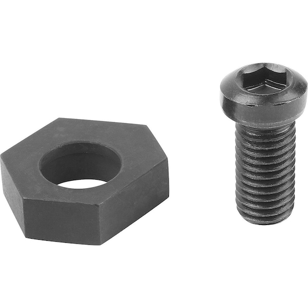 Kipp Chock Clamp Hexagon D=M12, FormA Mild Steel, Variable K0023.09 Zoro